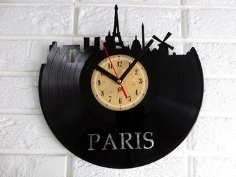 Zegar winylowy Paryż