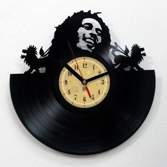 Zegar z płyty winylowej Bob Marley