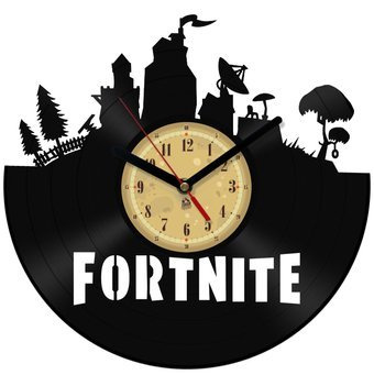 Zegar z płyty winylowej Fortnite