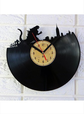 Zegar winylowy - Godzilla