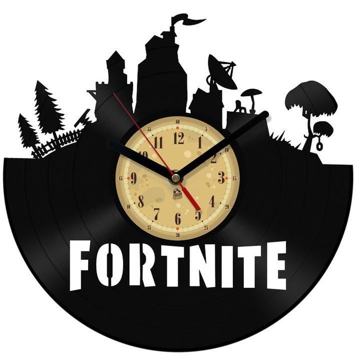 Zegar z płyty winylowej Fortnite