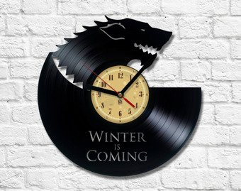 Zegar winylowy - Gra o Tron  Winter is coming