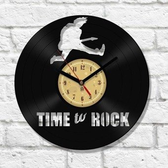 Zegar z płyty winylowej Time to Rock