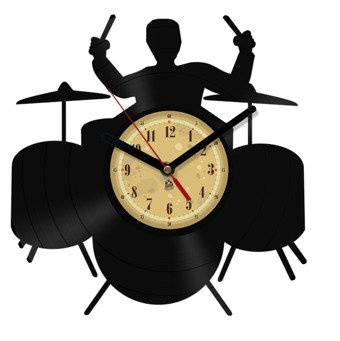 Zegar winylowy Perkusista