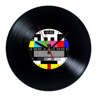 Zegar z płyty winylowej Sygnał Kontrolny