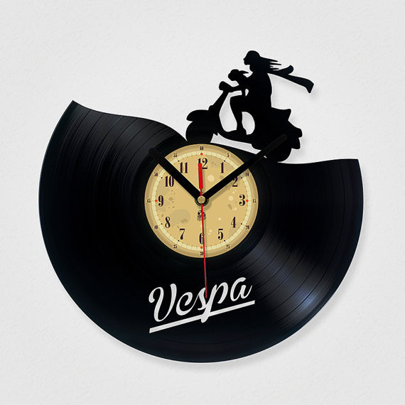 Zegar winylowy Vespa